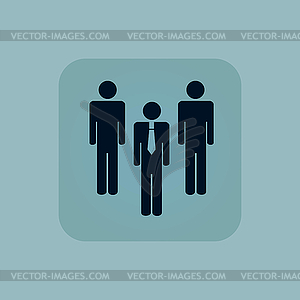 Pale blue work team icon - vector clipart