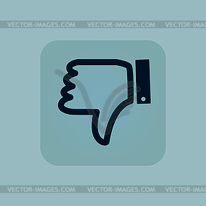 Pale blue dislike icon - vector clipart