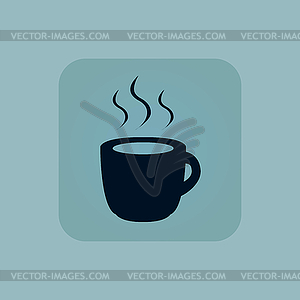 Pale blue hot drink icon - vector clip art