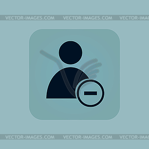 Pale blue remove user icon - vector clipart