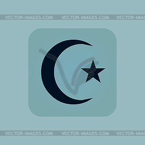 Бледно-голубой значок символ Турция - векторный рисунок