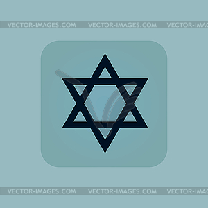 Pale blue Star David icon - royalty-free vector clipart