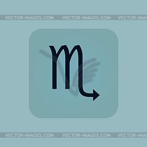 Pale blue Scorpio icon - vector clipart / vector image