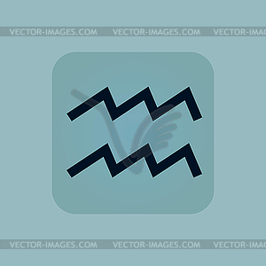 Pale blue Aquarius icon - vector clipart