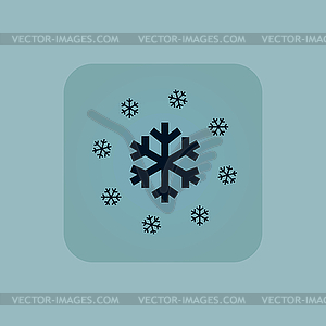 Pale blue snow icon - vector clipart / vector image