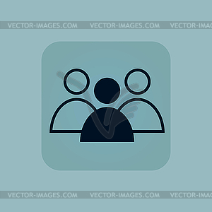 Pale blue group leader icon - vector image