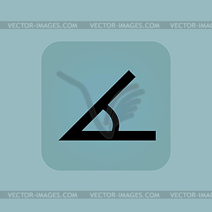 Pale blue angle icon - vector clipart