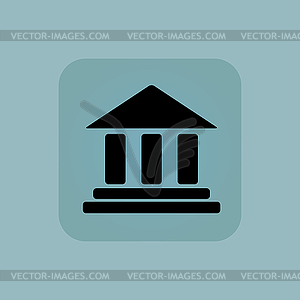 Бледно-голубой значок музей - стоковое векторное изображение