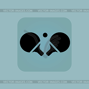 Pale blue table tennis icon - vector image