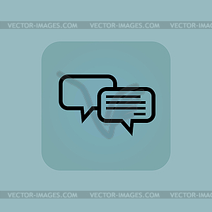 Бледно-голубой значок беседа - клипарт в векторе / векторное изображение