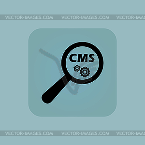 Pale blue CMS search icon - vector clip art