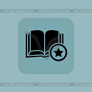 Pale blue favorite book icon - vector clipart