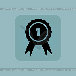 Pale blue 1st place icon - royalty-free vector clipart