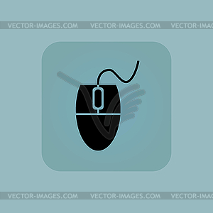 Pale blue mouse controller icon - vector image