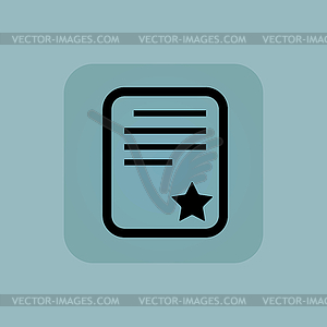 Pale blue best document icon - stock vector clipart