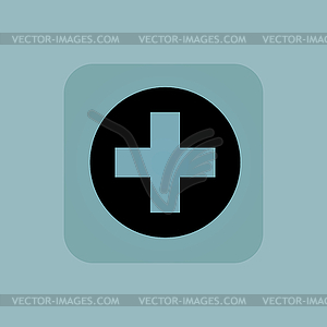 Pale blue medical icon  - vector image