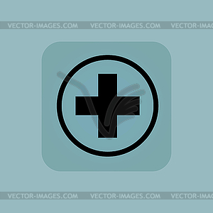 Pale blue medical icon  - vector clip art