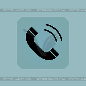 Pale blue calling icon - vector image