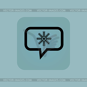 Pale blue winter message icon - royalty-free vector image