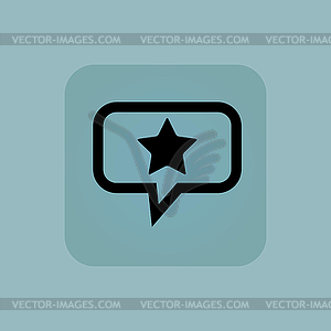 Pale blue favorite message icon - vector image