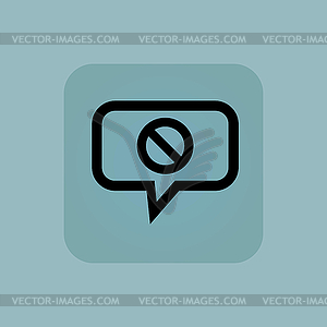 Pale blue NO sign message - royalty-free vector image