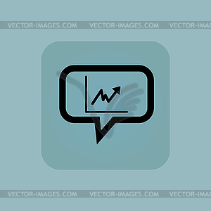 Pale blue rising graphic message - vector clip art