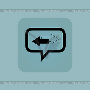 Pale blue opposite message icon - vector clipart