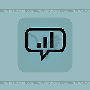 Pale blue volume scale message - vector image