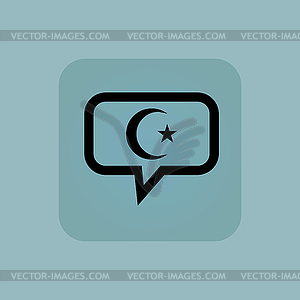 Pale blue Turkey symbol message - vector image