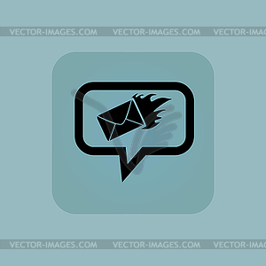 Pale blue burning letter message - vector EPS clipart
