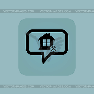 Pale blue remove house message - vector clipart