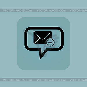 Pale blue remove letter message - vector image
