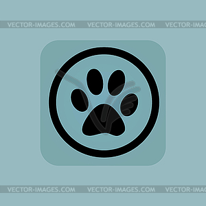 Pale blue animal sign - vector clip art