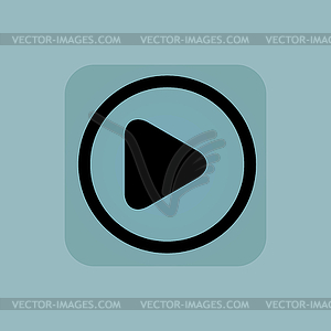 Pale blue play sign - vector clipart