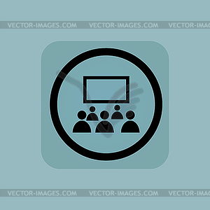 Pale blue audience sign - vector clipart