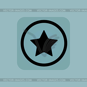 Pale blue favorite sign - vector clip art