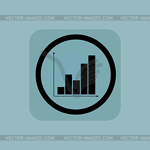 Pale blue graphic sign - vector clip art