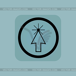 Бледно-синяя стрелка курсора знак - стоковое векторное изображение