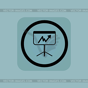 Pale blue graphic presentation sign - vector clipart