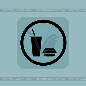 Pale blue fast food sign - vector clipart