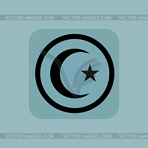 Pale blue Turkey symbol sign - royalty-free vector clipart