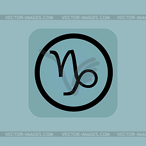 Pale blue Capricorn sign - vector image
