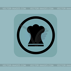 Бледно-голубой повар шляпу знак - векторное изображение