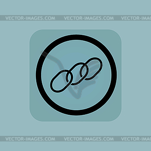 Pale blue chain sign - vector clipart / vector image