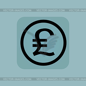 Pale blue pound sterling sign - vector clip art