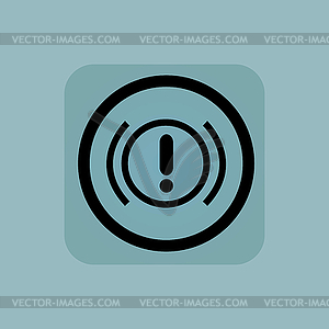 Pale blue alert sign - vector clip art