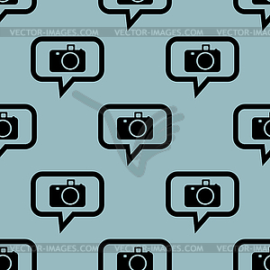 Pale blue camera message pattern - vector clipart