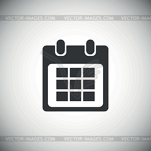 Черный значок календаря - векторное изображение EPS