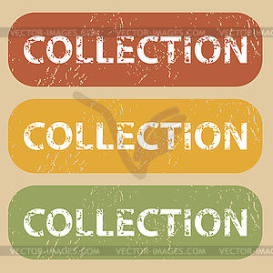 Vintage COLLECTION stamp set - vector clip art