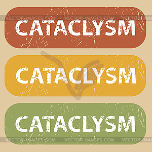 Урожай CATACLYSM штамп набор - изображение в векторном виде